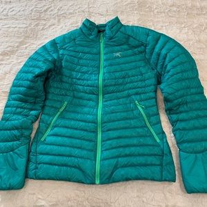 Arc’teryx Cerium SL Down Jacket, Teal, size M, EUC.